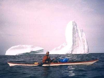 Sea Kayaking with ice in Labrador